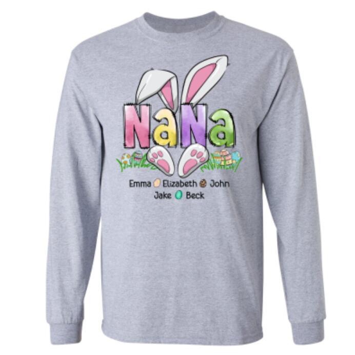 Family Easter Grandma Rabbit Print Long Sleeve